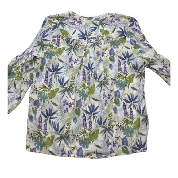 Rachel Roy‎ White Purple Floral Lightweight Blouse Top Medium - Picture 7 of 7